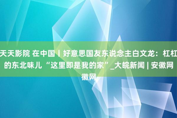 天天影院 在中国丨好意思国友东说念主白文龙：杠杠的东北味儿 “这里即是我的家”_大皖新闻 | 安徽网